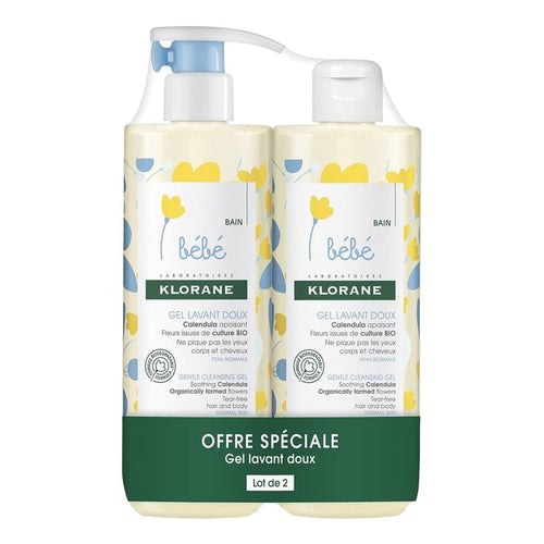 Bath Gel Klorane Bebe Duo 2 x 500 ml