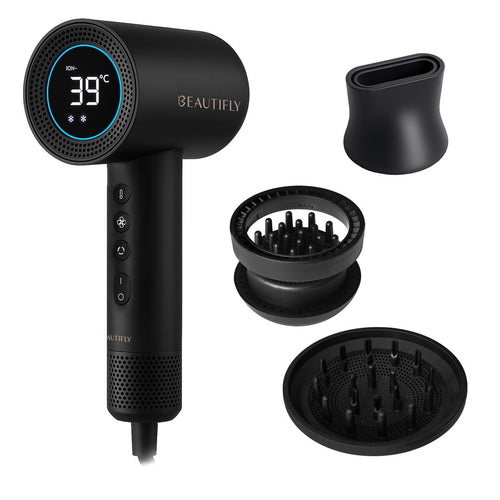 Beautifly Ionic Hair Dryer MistEssence, cool air, adjustable temp, black