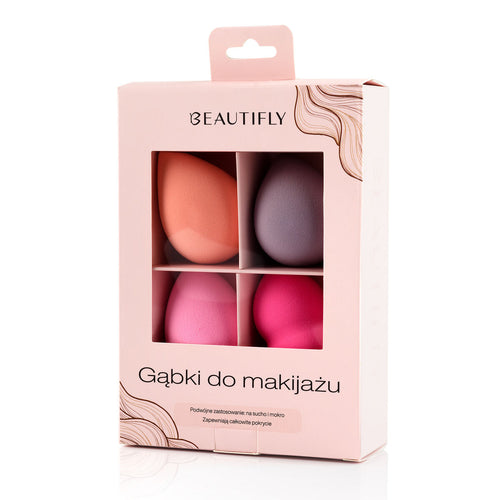 Beautifly Multicolor Makeup Sponges Set 4pcs Soft for Foundation & Concealer
