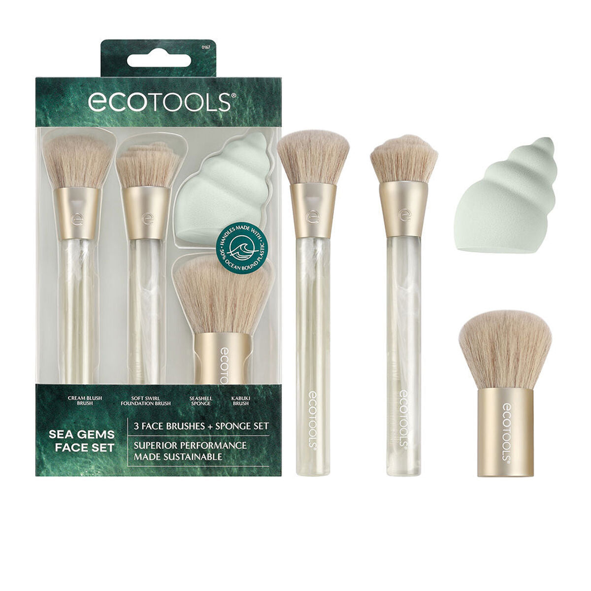 Set of Make-up Brushes Ecotools MAKEUP BRUSHES ECOTOOLS 4 Pieces